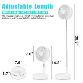 Foto 7 | Ventilador de Pie Aicase Telescópico Portátil Plegable - Venta Internacional