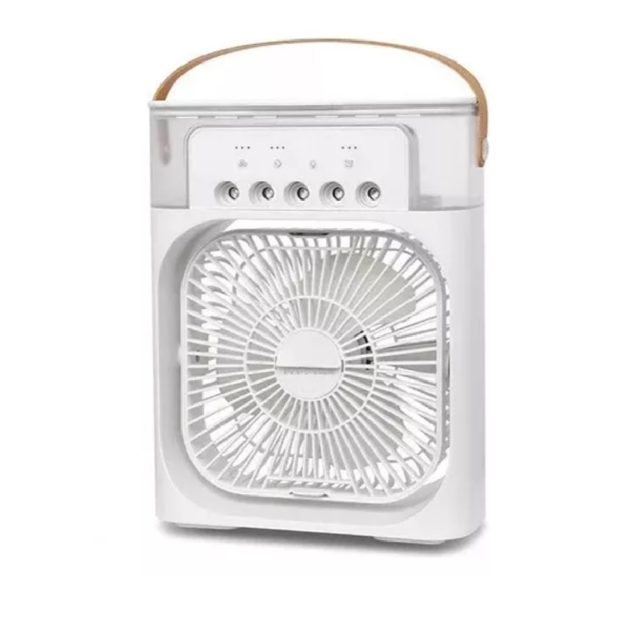 Ventilador Enfriador Prodotty Blanco con Humidificador y Luz Led Portátil