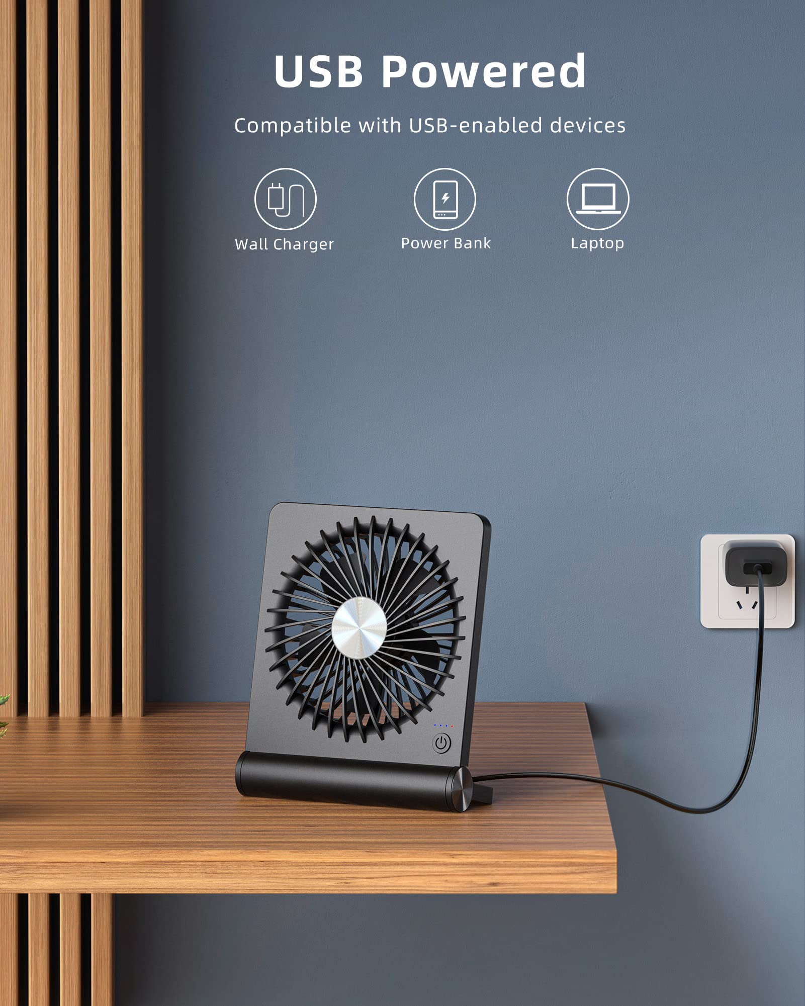 Foto 5 pulgar | Ventilador Usb Koonie Strong Wind Ultrasilencioso - Venta Internacional