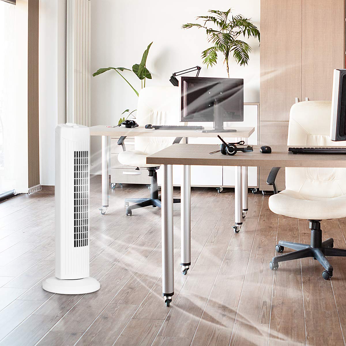 Foto 4 pulgar | Ventilador Tipo Torre Costway Oscilante Blanco - Venta Internacional