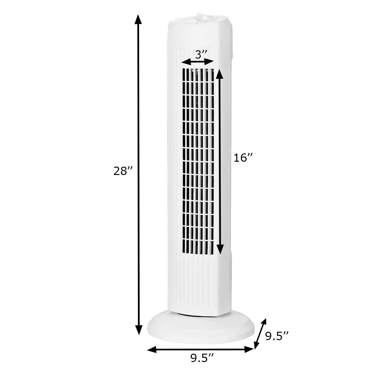 Foto 8 pulgar | Ventilador Tipo Torre Costway Oscilante Blanco - Venta Internacional
