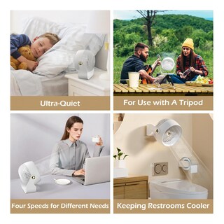 Foto 3 | Ventilador Recargable Batería de 6000 mAh 4 Velocidades con Temporizador - Venta Internacional