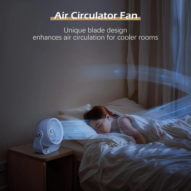 Foto 8 pulgar | Ventilador Recargable Batería de 6000 mAh 4 Velocidades con Temporizador - Venta Internacional