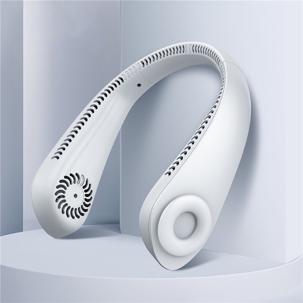 Foto 6 pulgar | Ventilador para Cuello Recargable por Usb Blanco - Venta Internacional
