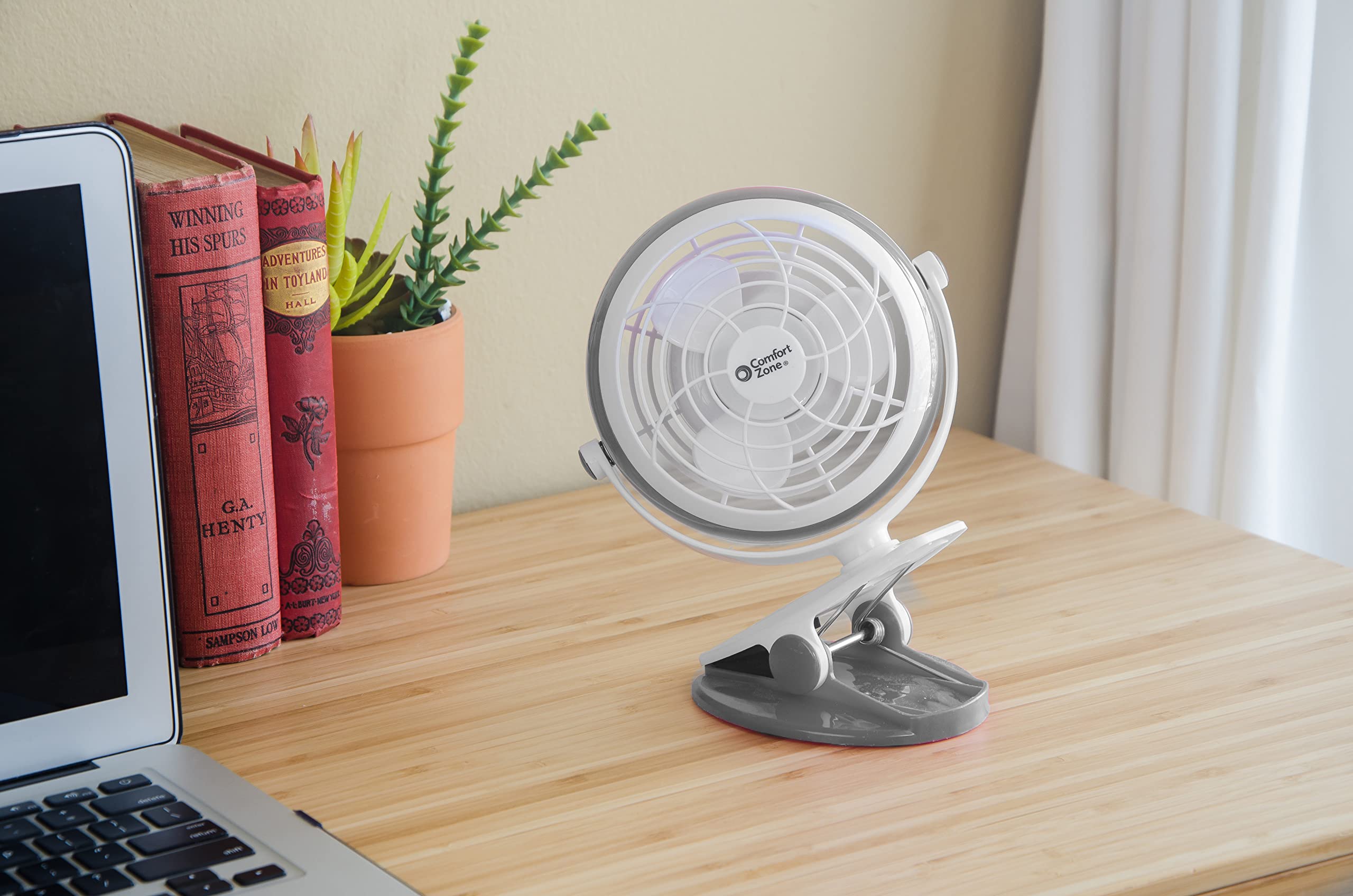 Foto 4 | Ventilador de Escritorio o Clip Comfort Zone de Doble Base con USB y Batería de 10 cm