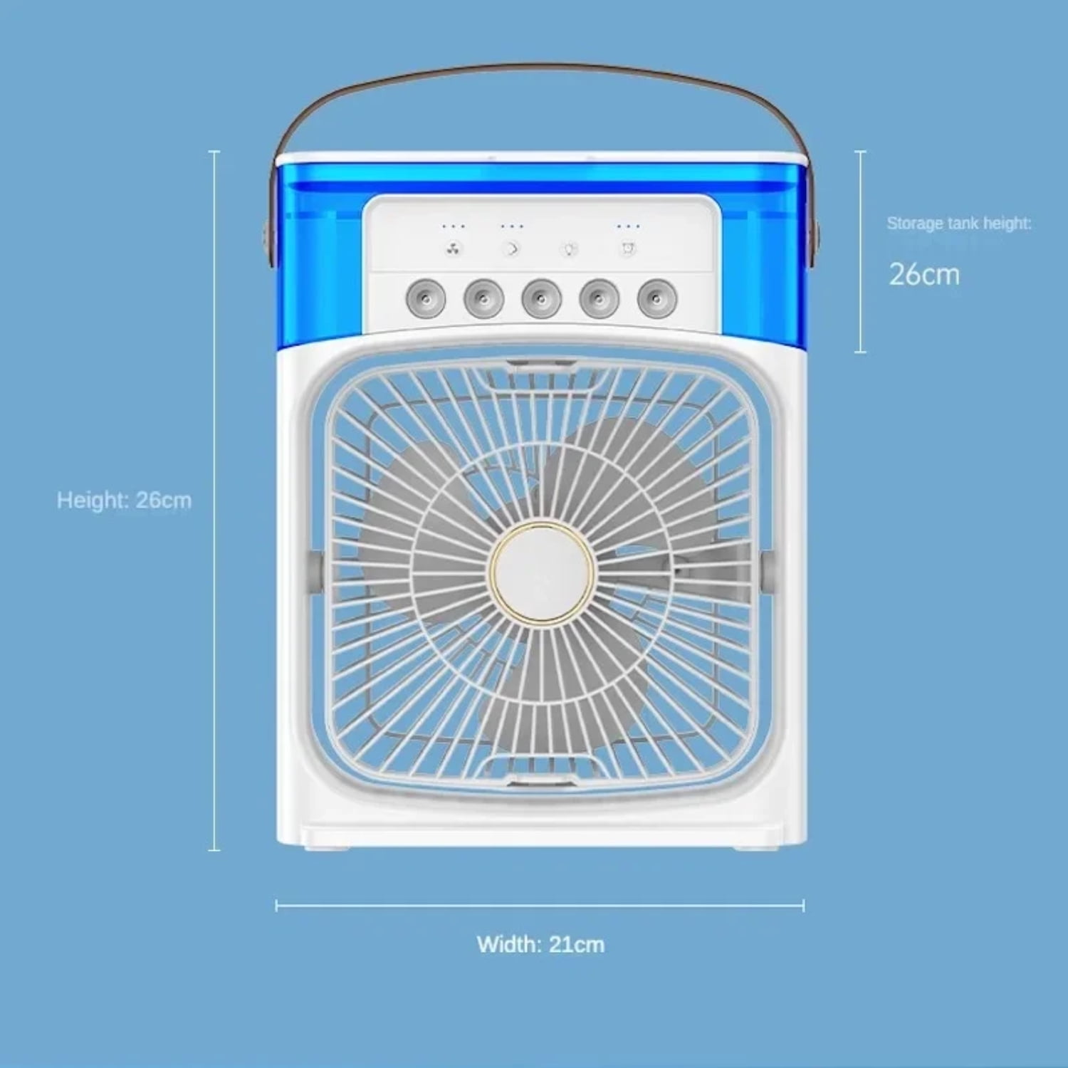 Foto 3 pulgar | Ventilador y Humidificador Portátil de 600 ml con 5 Boquillas - Venta Internacional