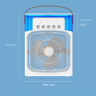 Foto 2 | Ventilador y Humidificador Portátil de 600 ml con 5 Boquillas - Venta Internacional