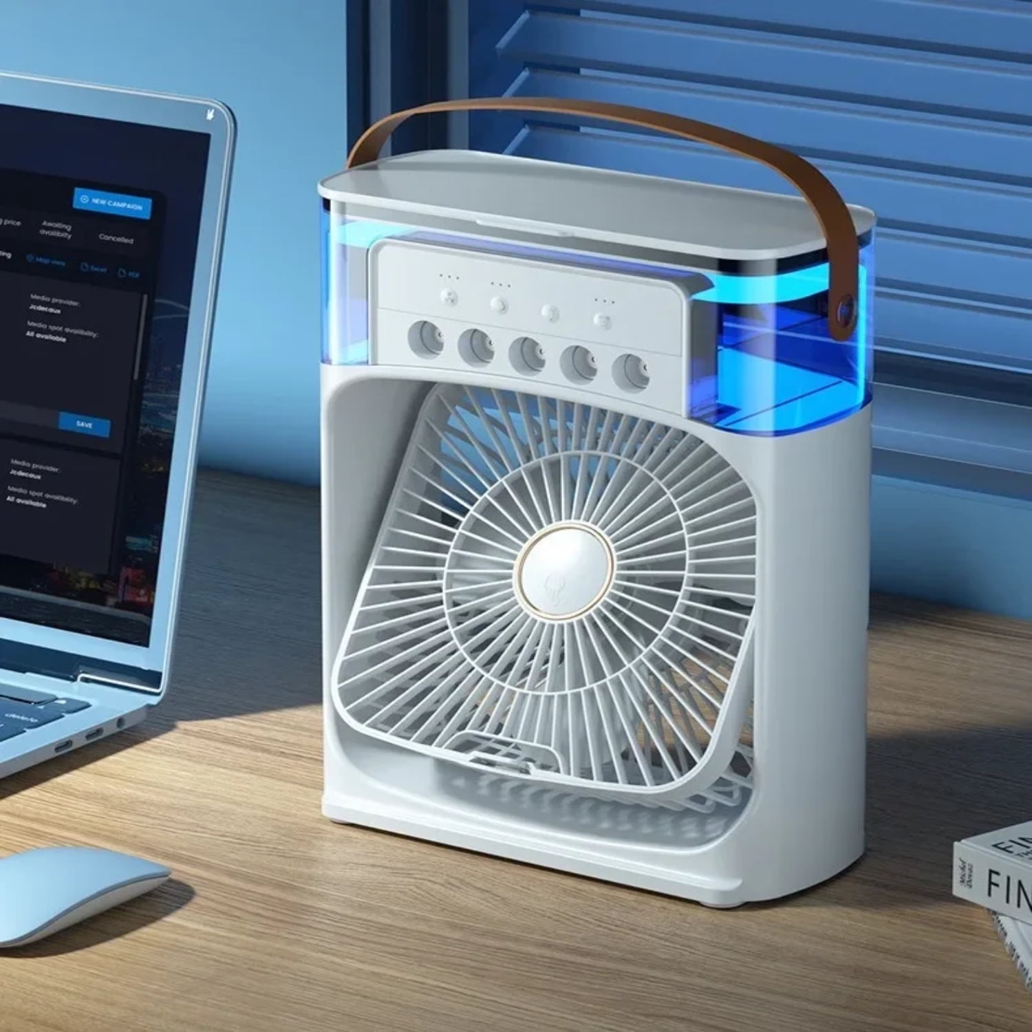 Foto 6 pulgar | Ventilador y Humidificador Portátil de 600 ml con 5 Boquillas - Venta Internacional