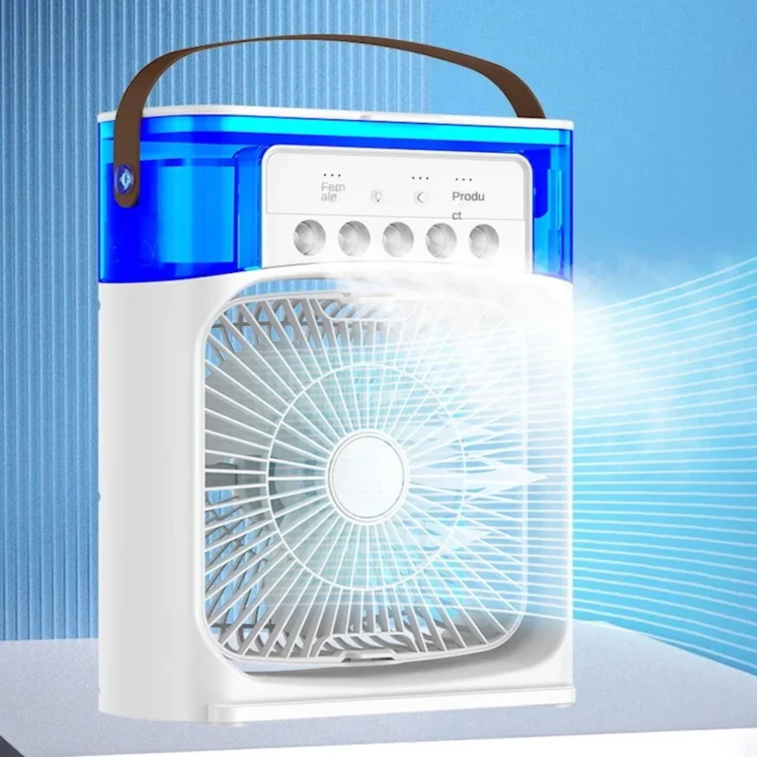 Foto 8 pulgar | Ventilador y Humidificador Portátil de 600 ml con 5 Boquillas - Venta Internacional
