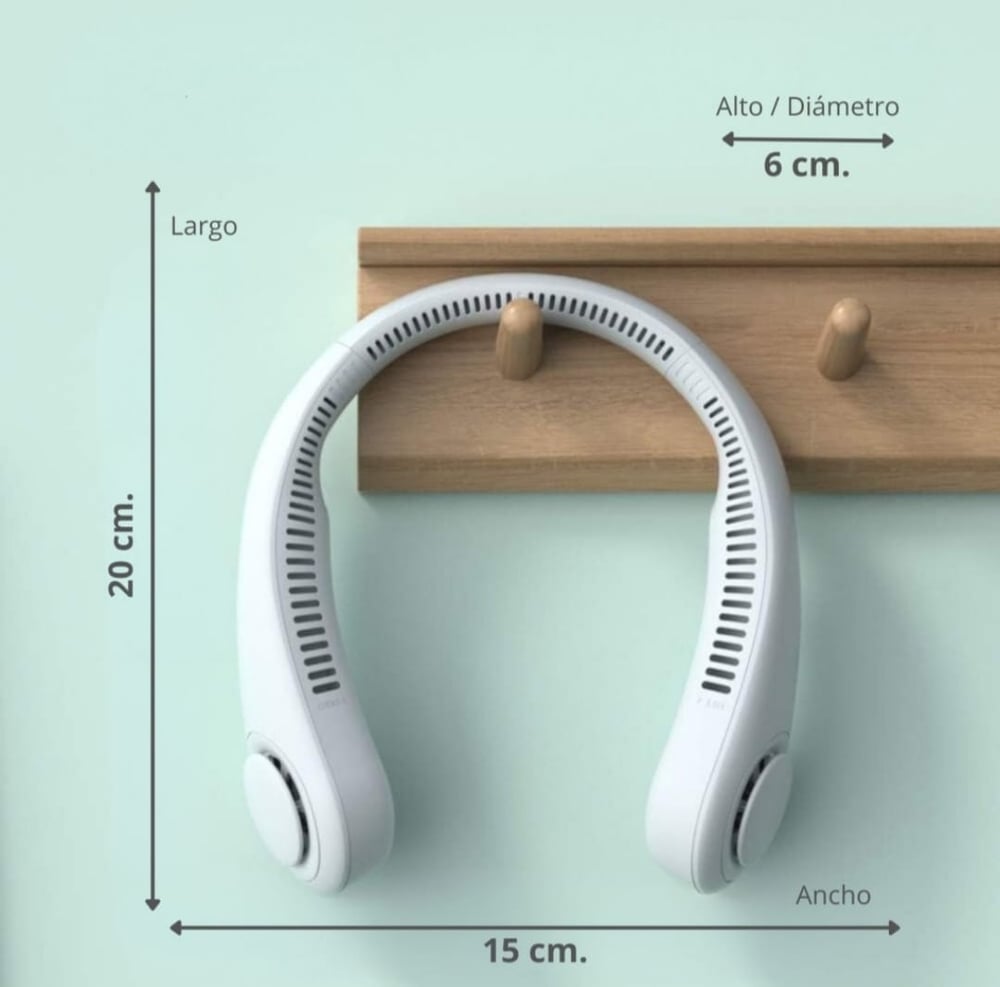 Foto 4 pulgar | Ventilador De Cuello Turbo Portátil Recargable Por Usb - Venta Internacional.