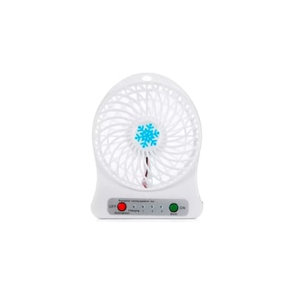 Foto 1 | Ventilador Portátil Recargable USB de 3 Velocidades Blanco - Venta Internacional