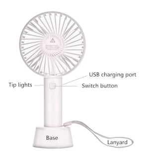 Foto 2 | Miniventilador Personal Portátil Recargable por USB - Venta Internacional