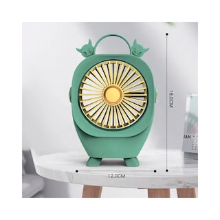 Foto 2 | Ventilador Portátil Recargable USB Verde - Venta Internacional