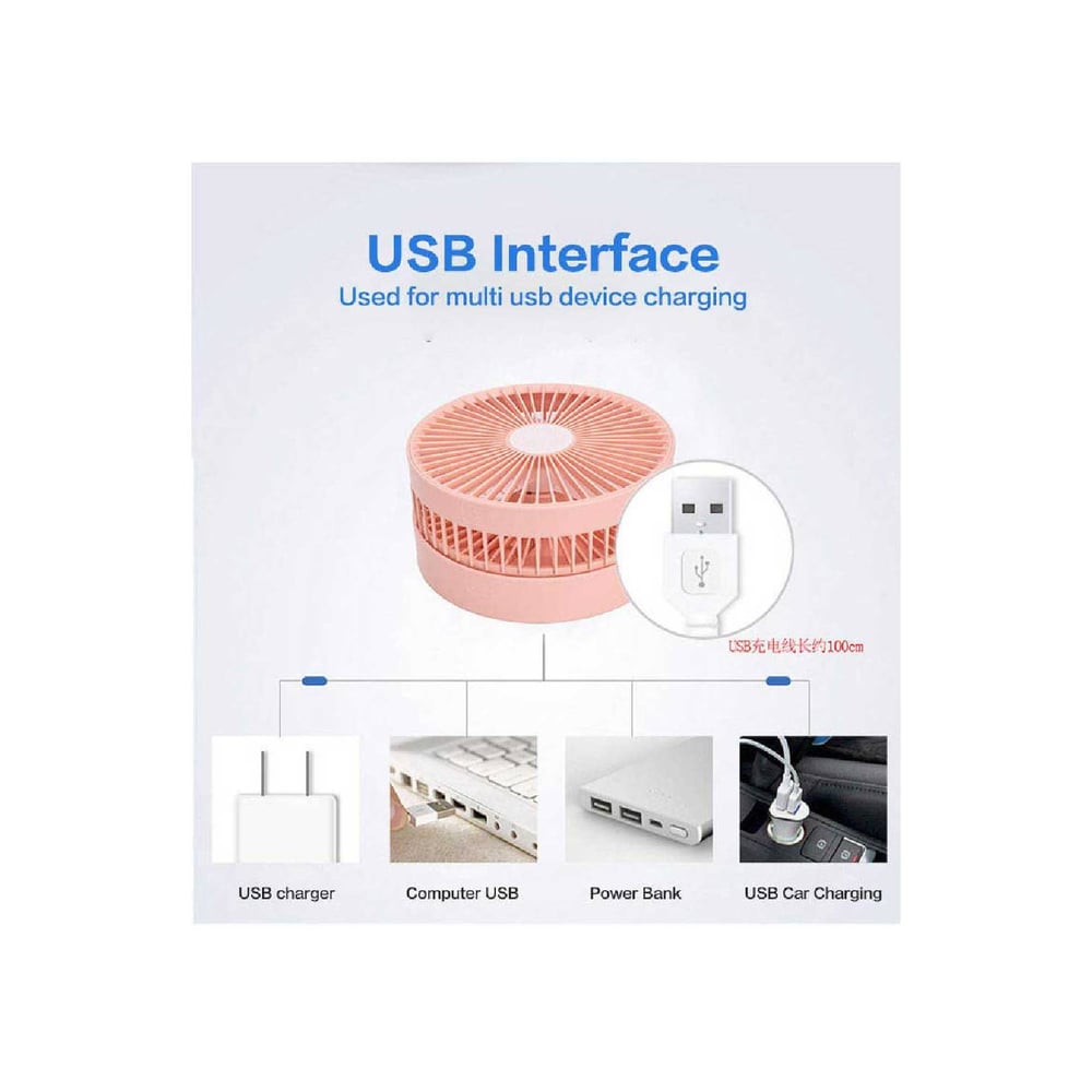 Foto 2 | Ventilador Portátil Plegable Recargable Rosa JH-2028 - Venta Internacional