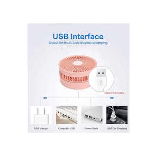 Foto 2 | Ventilador Portátil Plegable Recargable Rosa JH-2028 - Venta Internacional