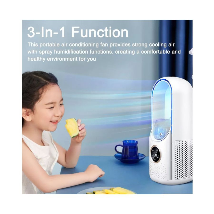 Foto 3 | Ventilador de Mesa USB sin Aspas Azul - Venta Internacional