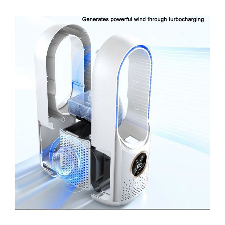 Foto 5 | Ventilador de Mesa USB sin Aspas Azul - Venta Internacional
