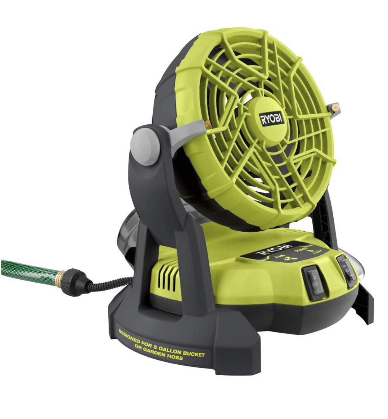 Ventilador Nebulizador Ryobi, 18 V, One, 2 Velocidades, Con Tapa De Cubo (solo Herramienta) - Venta Internacional.