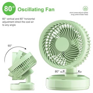 Foto 4 | Ventilador Recargable Verde-Venta Internacional