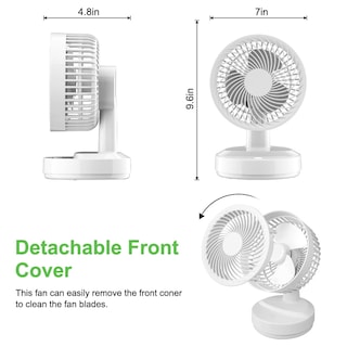 Foto 5 | Ventilador Recargable Blanco-Venta Internacional