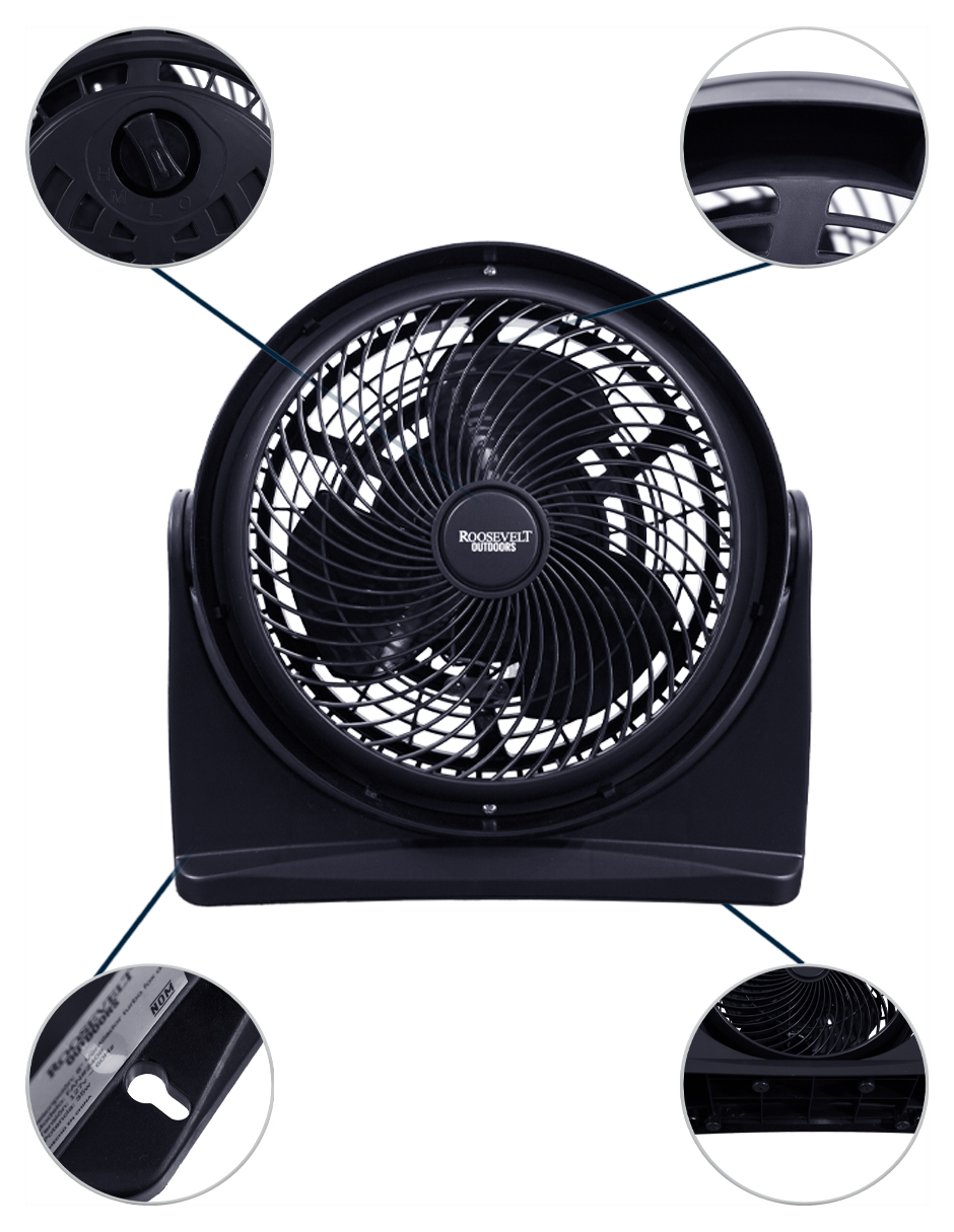 Foto 5 | Ventilador Turbo Mesa O51 Roosevelt Outdoors Negro