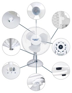 Foto 6 | Ventilador De Escritorio O50 Roosevelt Outdoors Blanco