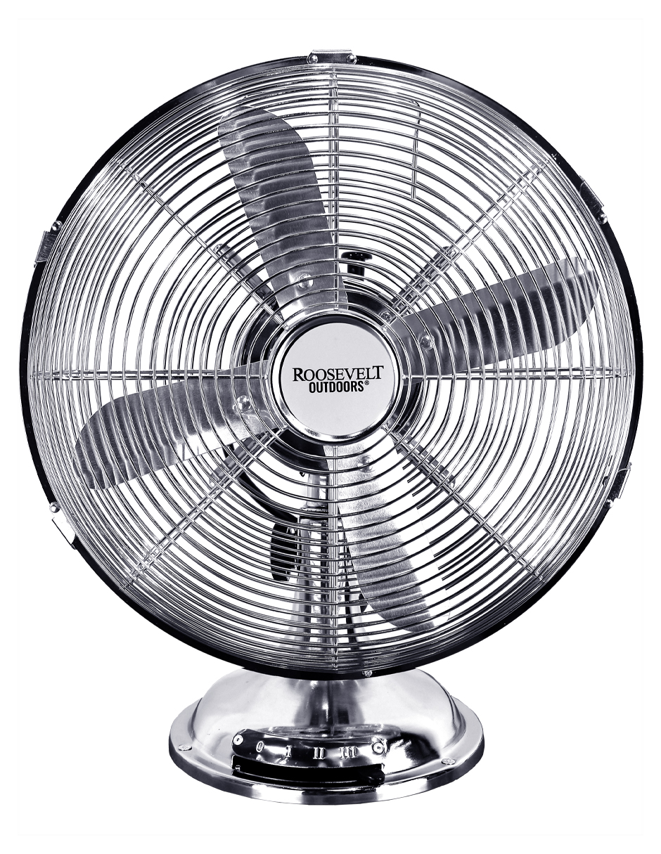 Foto 2 pulgar | Ventilador de Mesa Oscilatorio Plateado 12'' Roosevelt Outdoors O42