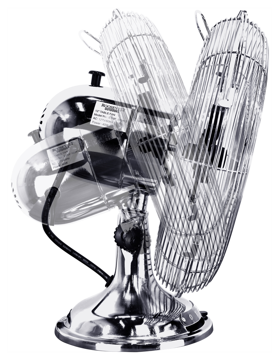 Foto 4 pulgar | Ventilador de Mesa Oscilatorio Plateado 12'' Roosevelt Outdoors O42