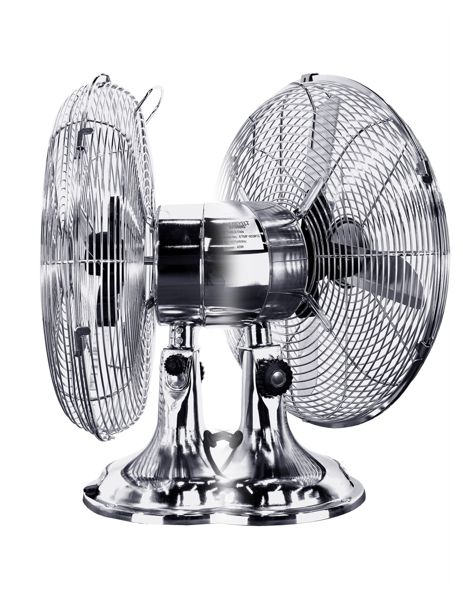 Foto 5 pulgar | Ventilador de Mesa Oscilatorio Plateado 12'' Roosevelt Outdoors O42