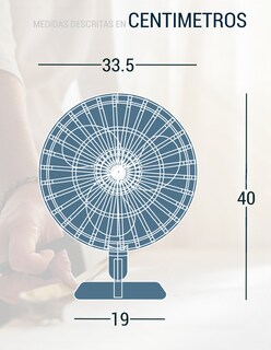 Foto 7 | Ventilador de Mesa Oscilatorio Plateado 12'' Roosevelt Outdoors O42