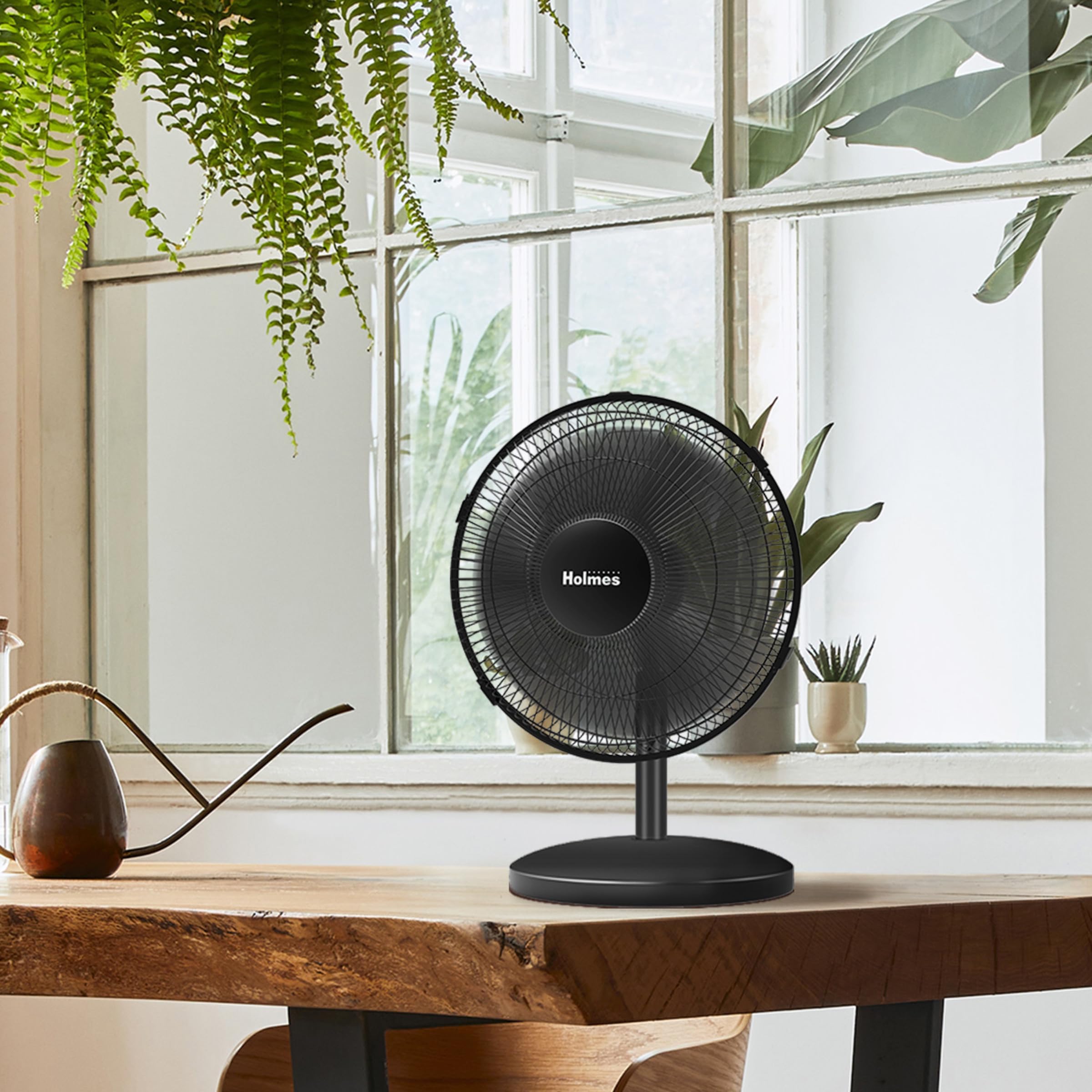 Foto 6 pulgar | Ventilador De Mesa Holmes 12 Con Oscilación De 75°, 3 Velocidades, Negro - Venta Internacional.