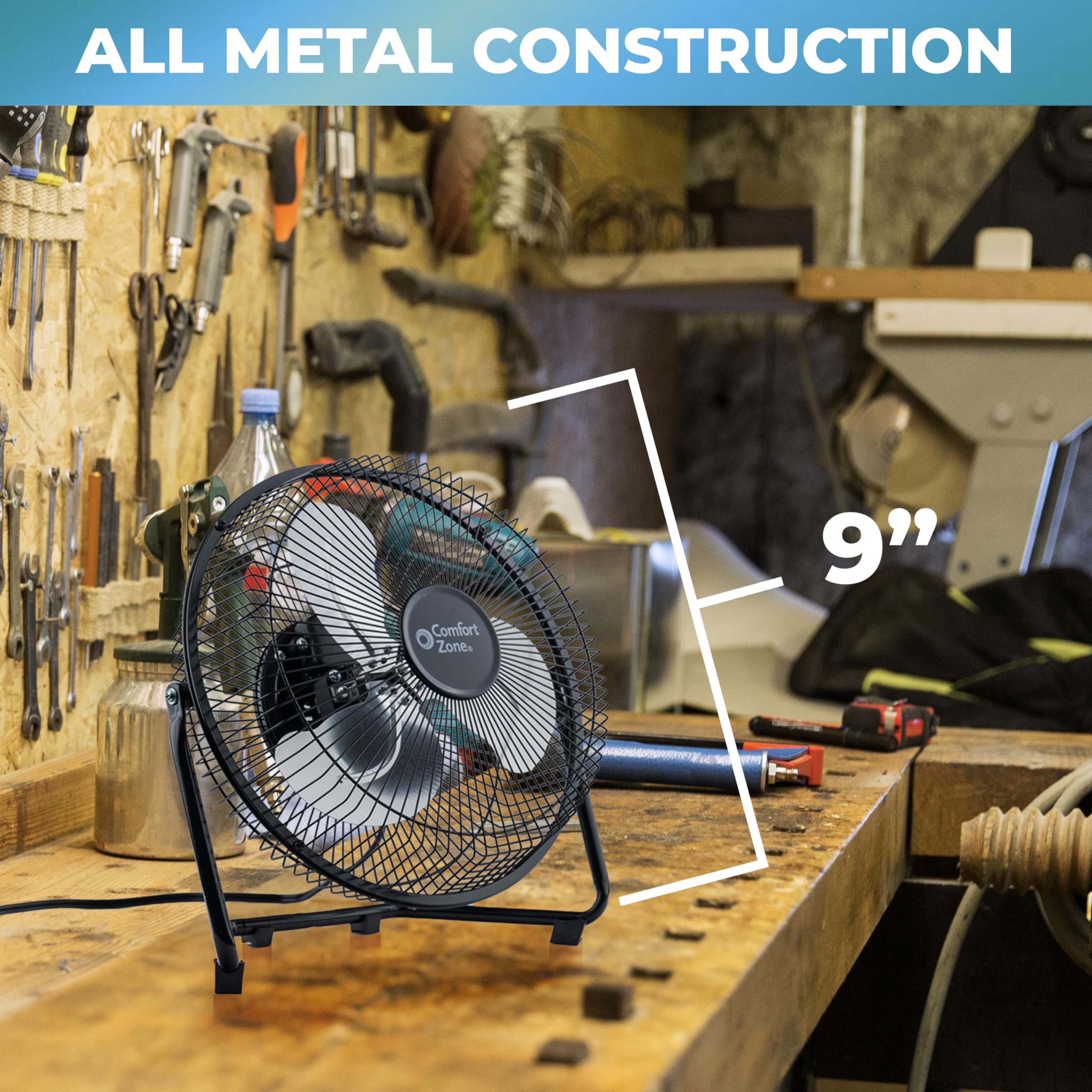 Foto 5 pulgar | Ventilador De Suelo Comfort Zone Cradle, 23 Cm, 3 Velocidades, Inclinación 180° Czhv9b - Venta Internacional.