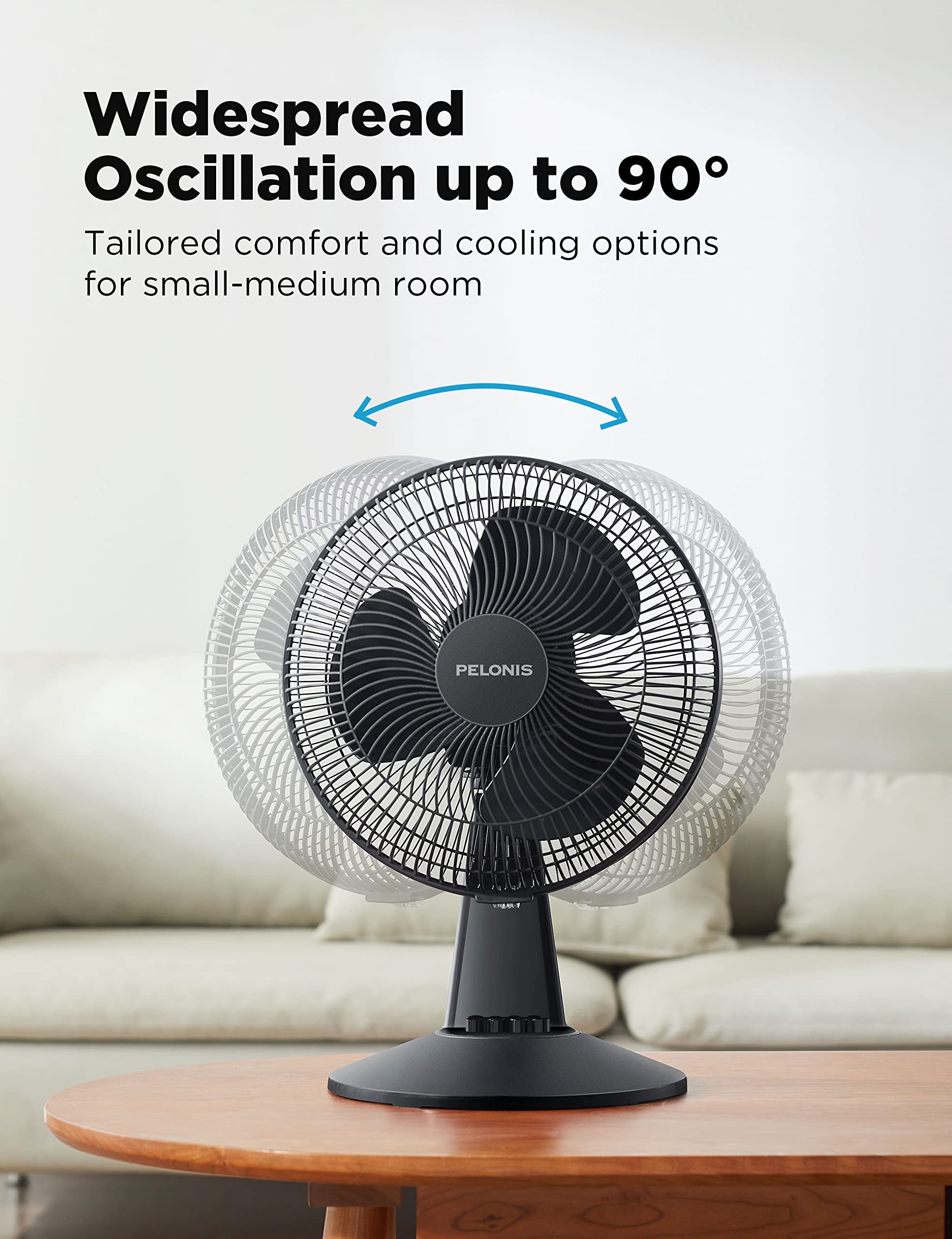 Foto 4 pulgar | Ventilador de Mesa Pelonis 30 cm  Oscilante 3 Velocidades - Venta Internacional