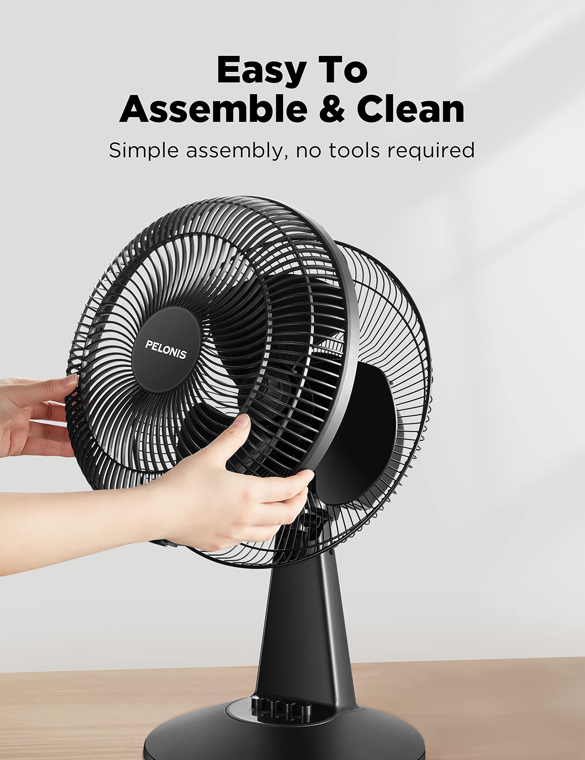 Foto 8 pulgar | Ventilador de Mesa Pelonis 30 cm  Oscilante 3 Velocidades - Venta Internacional