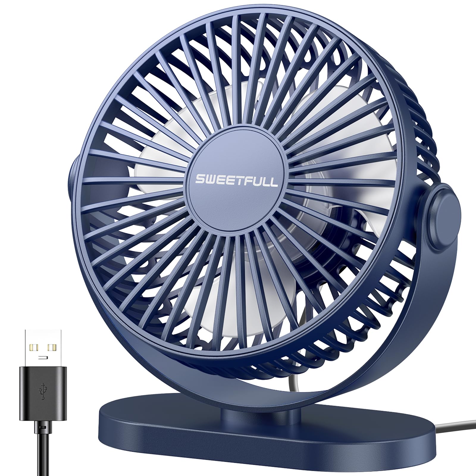 Ventilador de Escritorio Sweetfull USB 3 Velocidades 12,7 cm - Venta Internacional