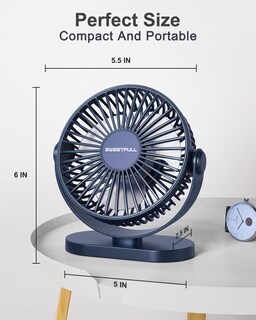 Foto 6 | Ventilador de Escritorio Sweetfull USB 3 Velocidades 12,7 cm - Venta Internacional