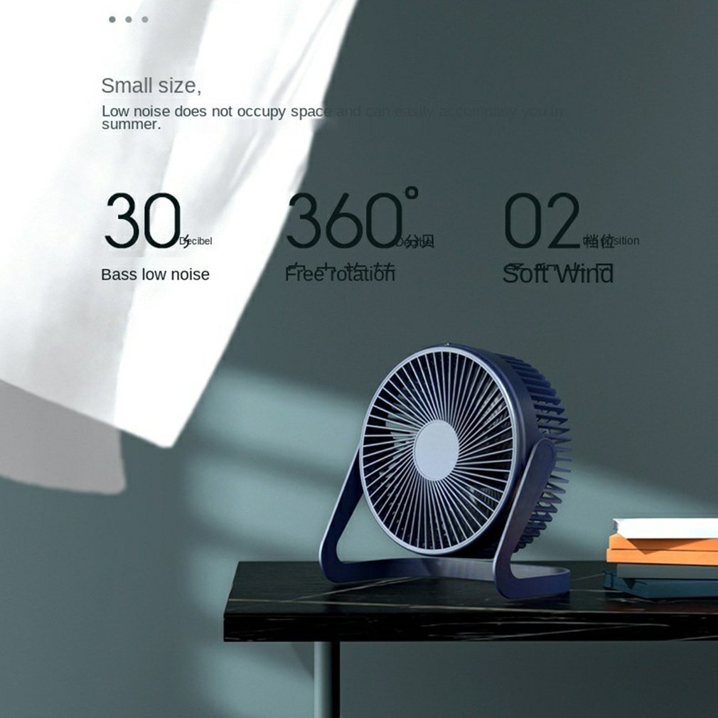 Foto 2 | Mini Ventilador de Escritorio Generic Portátil 2 Velocidades Negro - Venta Internacional