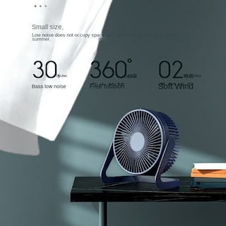Foto 2 | Mini Ventilador de Escritorio Generic Portátil 2 Velocidades Negro - Venta Internacional