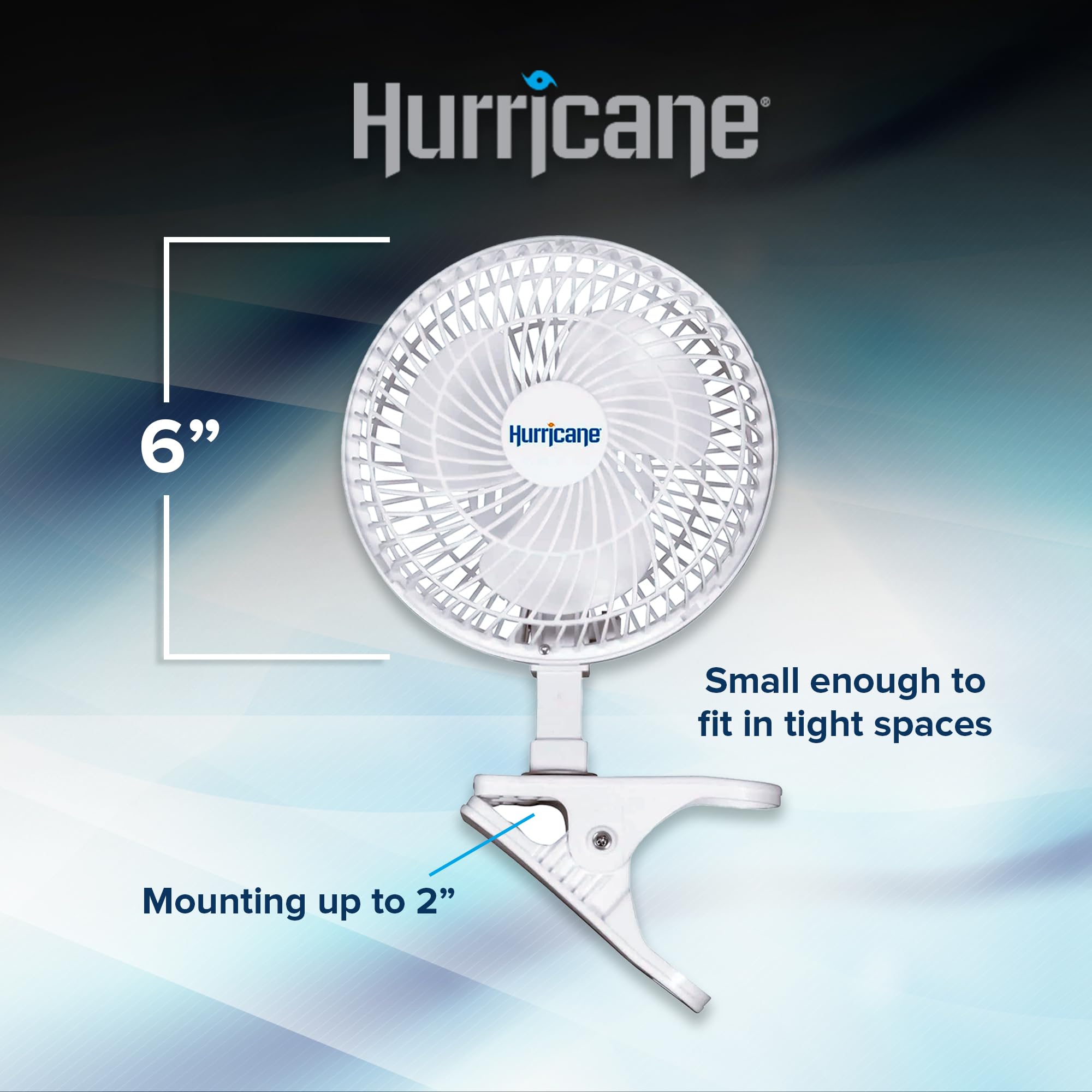 Foto 4 pulgar | Ventilador de Escritorio Hurricane Classic 15 cm Blanco 2 Piezas - Venta Internacional