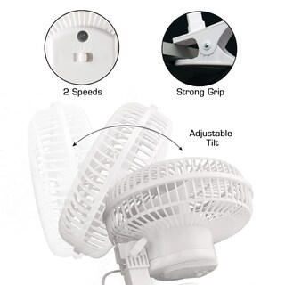 Foto 4 | Ventilador de Escritorio Hurricane Classic 15 cm Blanco 2 Piezas - Venta Internacional