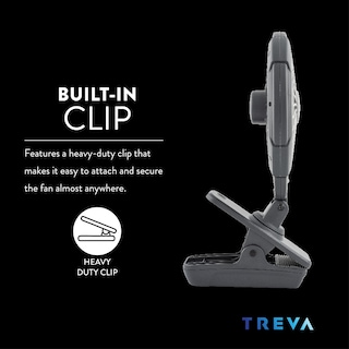 Foto 3 | Ventilador Con Clip O2cool Treva, Batería De 2 Velocidades Y Usb De 12,7 Cm, Color Gris - Venta Internacional.