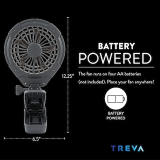 Foto 5 | Ventilador Con Clip O2cool Treva, Batería De 2 Velocidades Y Usb De 12,7 Cm, Color Gris - Venta Internacional.