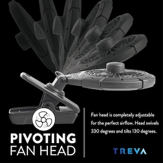 Foto 6 | Ventilador Con Clip O2cool Treva, Batería De 2 Velocidades Y Usb De 12,7 Cm, Color Gris - Venta Internacional.