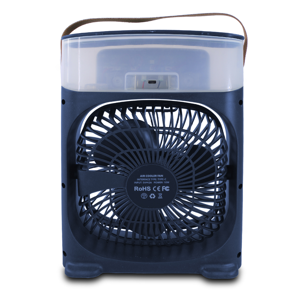 Ventilador de Escritorio Playbox con Pulverizacion de Agua Alamábrico Azul