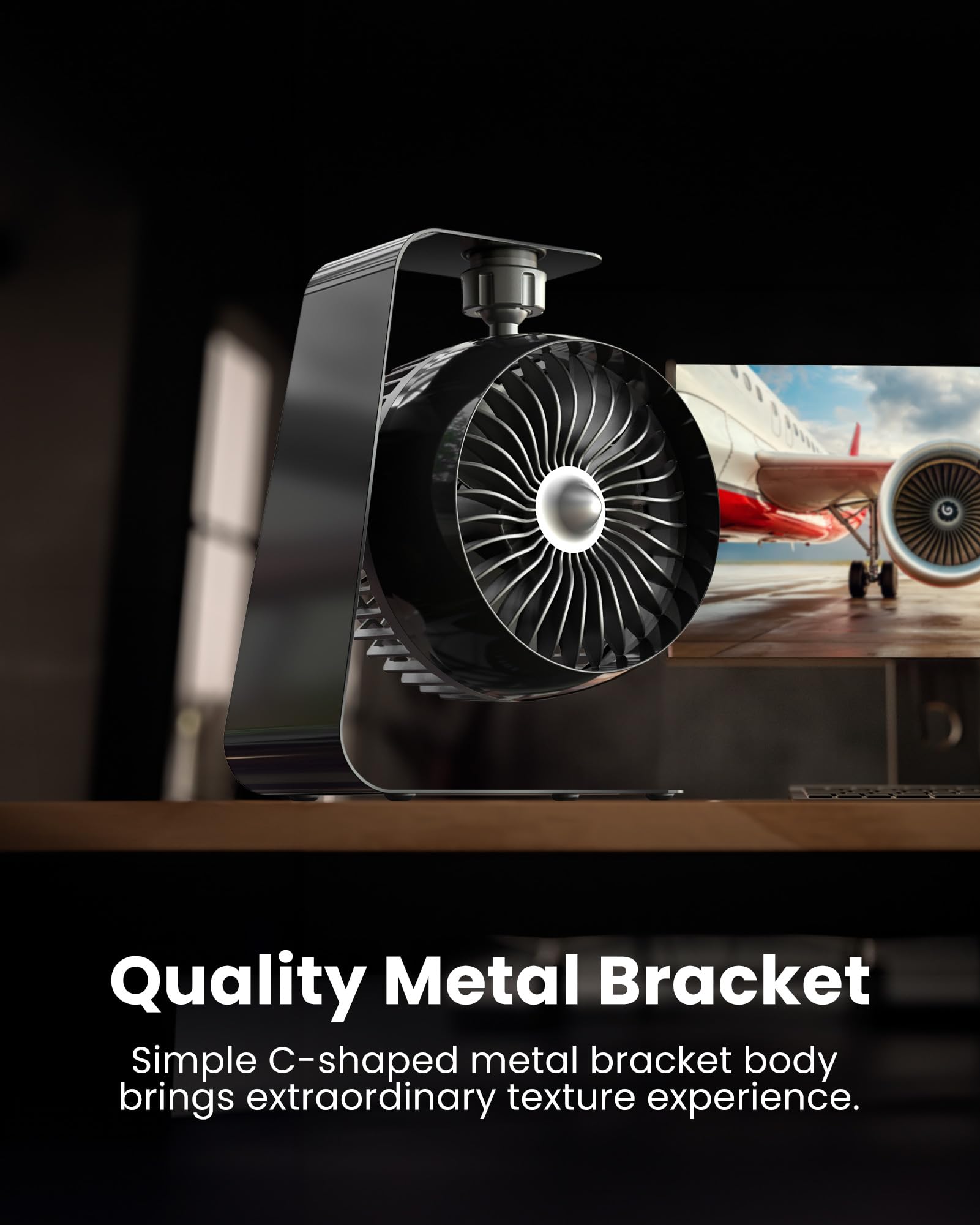 Foto 4 | Ventilador de Escritorio Koonie Metal Usb 4" Negro - Venta Internacional