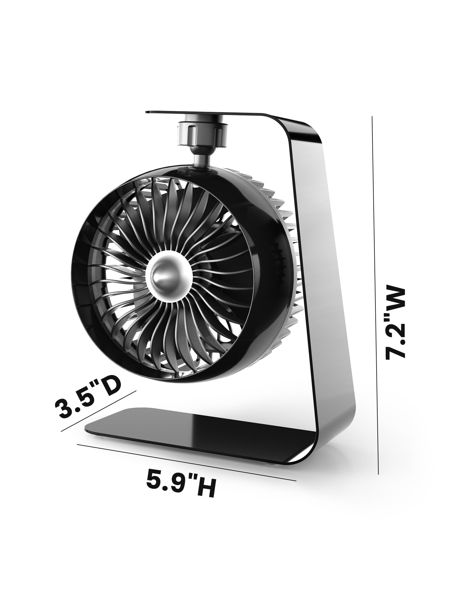 Foto 8 pulgar | Ventilador de Escritorio Koonie Metal Usb 4" Negro - Venta Internacional