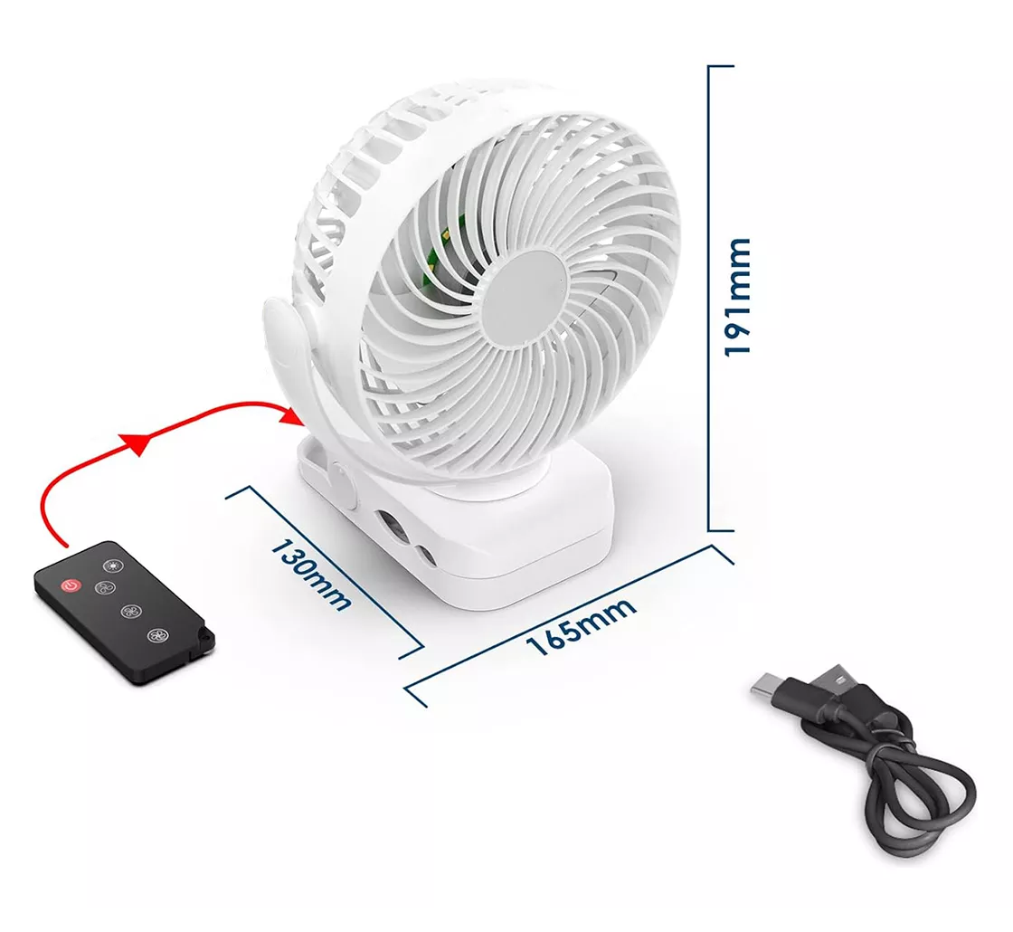 Foto 5 pulgar | Ventilador Pequeño Carga Usb Personal Portátil De 8000 Mah Blanco