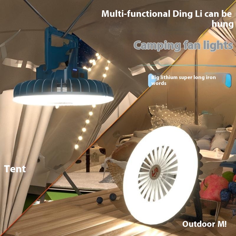 Foto 4 pulgar | Ventilador De Camping Led Multifuncional Para Uso Doméstico - Venta Internacional.