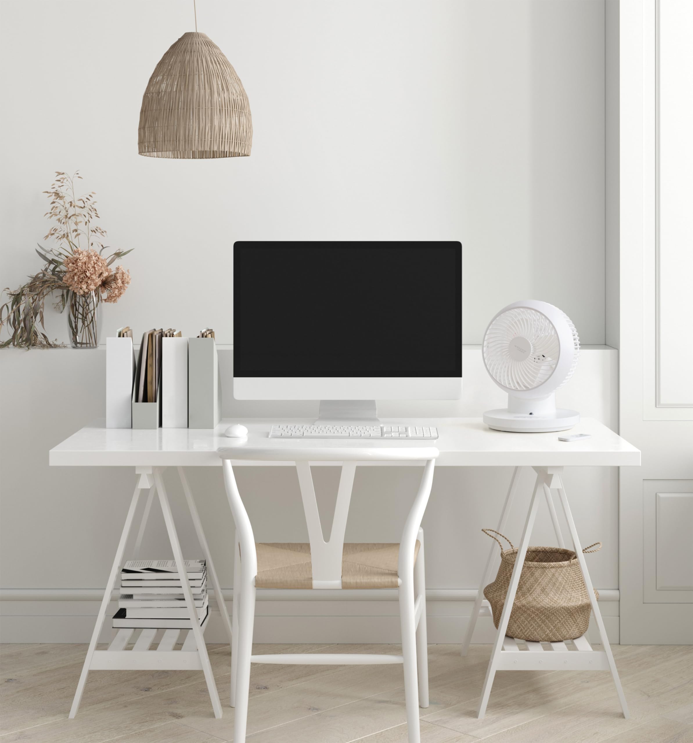 Foto 3 | Ventilador Iris Usa Woozoo 360° con Mando a Distancia 3 Velocidades Blanco - Venta Internacional