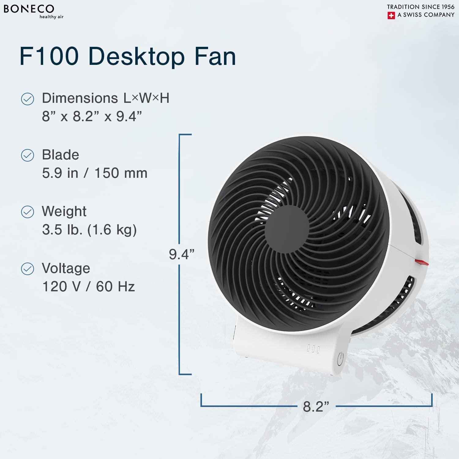 Foto 4 | Ventilador De Ducha De Aire De Escritorio Boneco F100 Con Circulador De Aire Blanco - Venta Internacional.